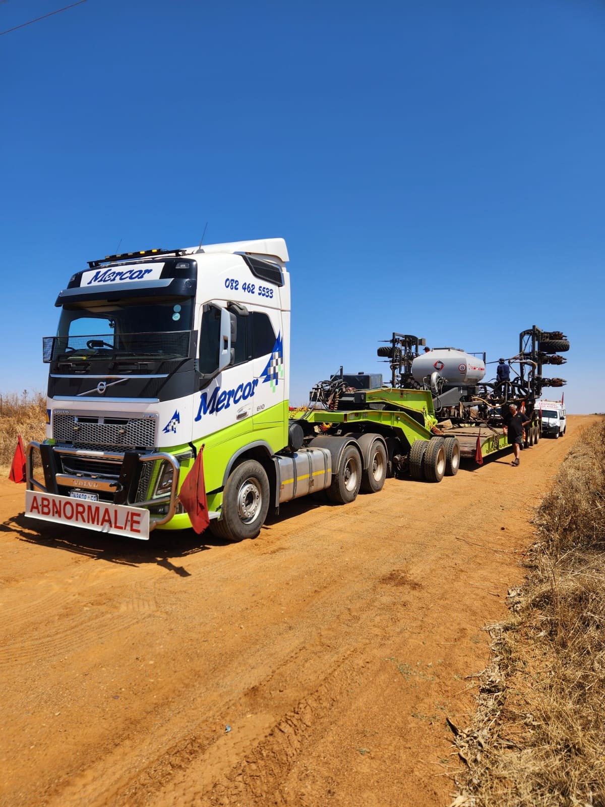Mercor Transport abnormal load on rural road